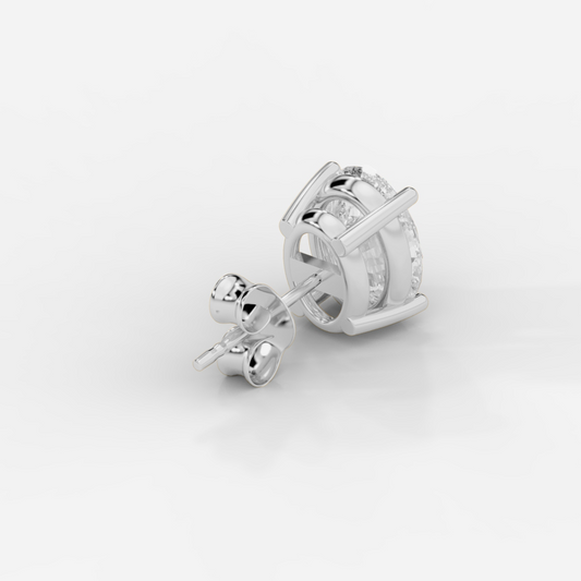 Oval Cut Basket Studs