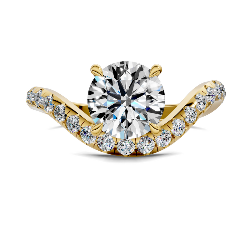 Opes Round East-West Pavé Ring