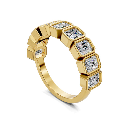 Kimberly Bezel Emerald Cut Band