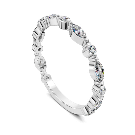 Meghan Round and Marquise Diamond Band