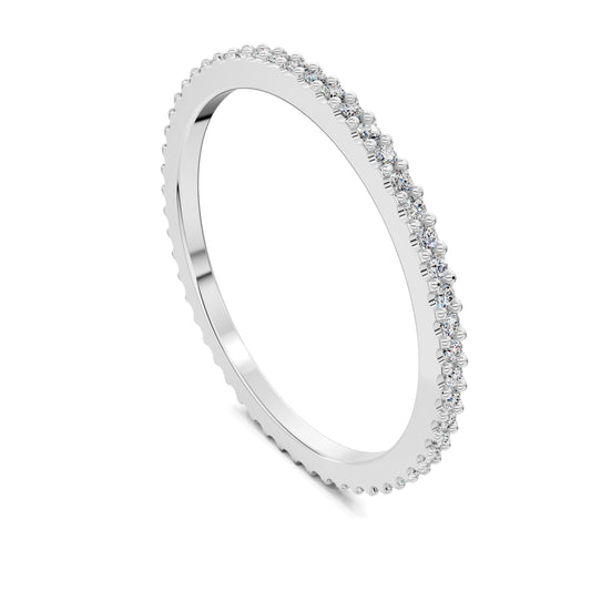 Leah Slim Pavé Diamond Band