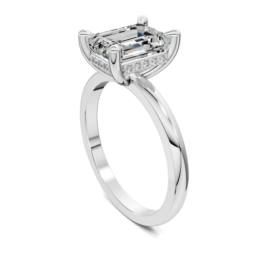 April Hidden Halo Engagement Ring