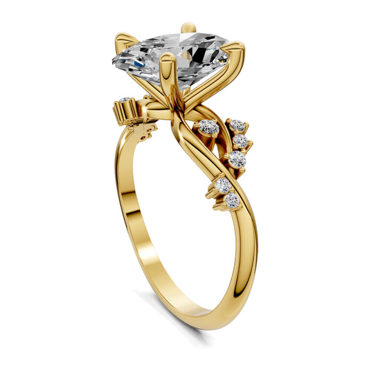 Jacqueline Floral Engagement Ring