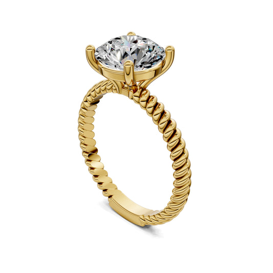 Jennifer Twisted Rope Solitaire Engagement Ring