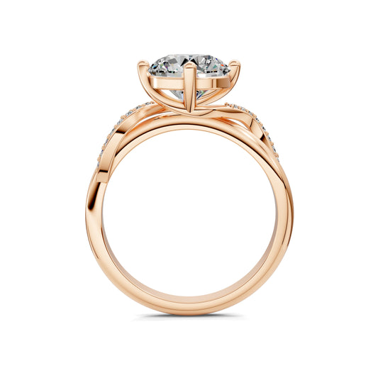 Morgan Twisted Pave Engagement Ring