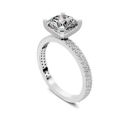 Danielle Twin Pave Engagement Ring