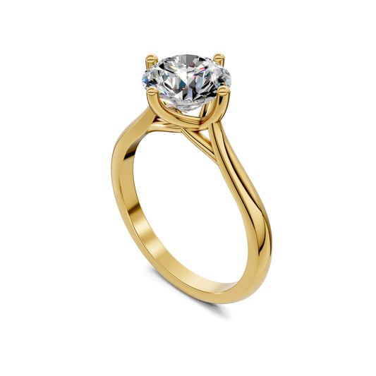 Madison Crisscross Cathedral Solitaire Engagement Ring
