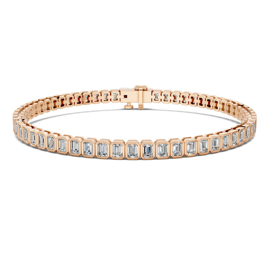 Emerald Bezel Tennis Bracelet (6ct)