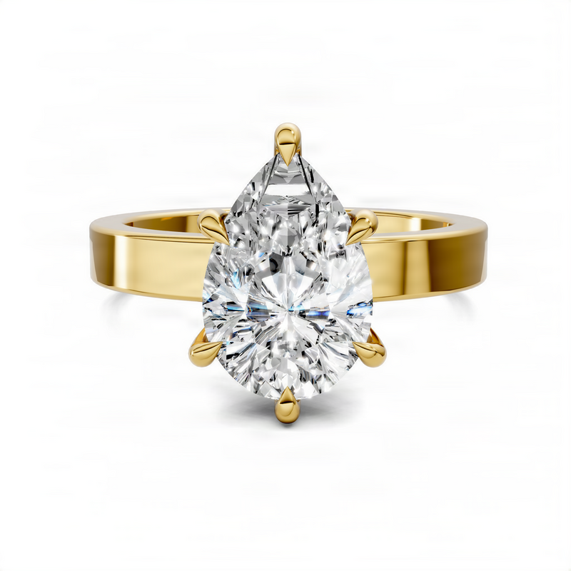 Opes Pear Bold Solitaire Ring