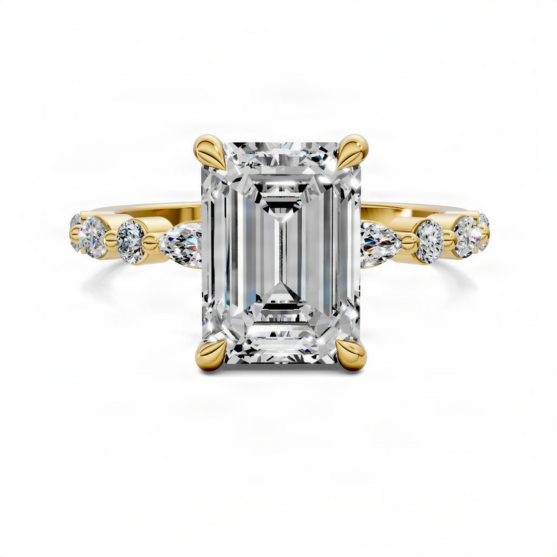 Opes Emerald Accent Ring