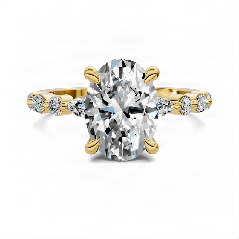 Opes Oval Accent Ring