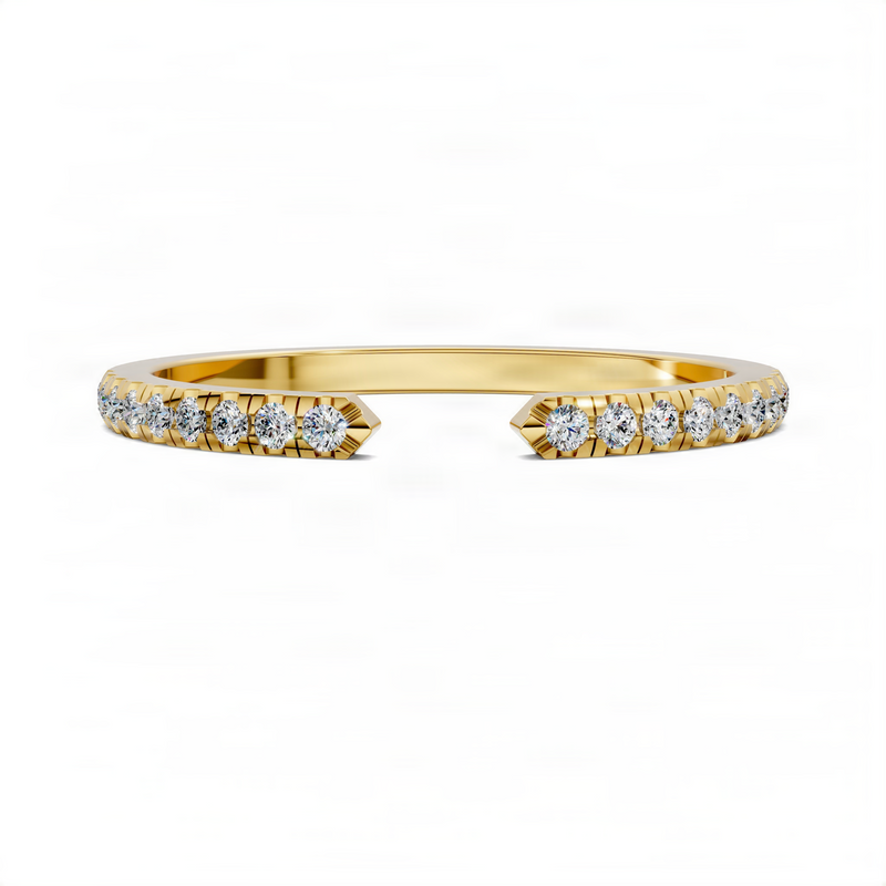 Opes Petite Open Scalloped Diamond Ring