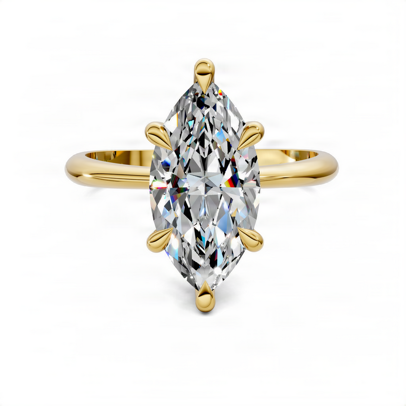 Opes Marquise Vine Solitaire Ring
