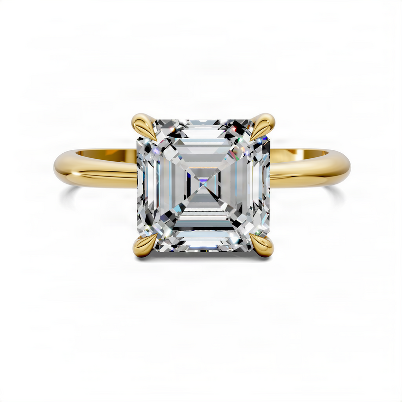 Opes Asscher Vine Solitaire Ring
