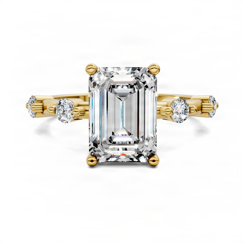 Opes Emerald Accent Ring