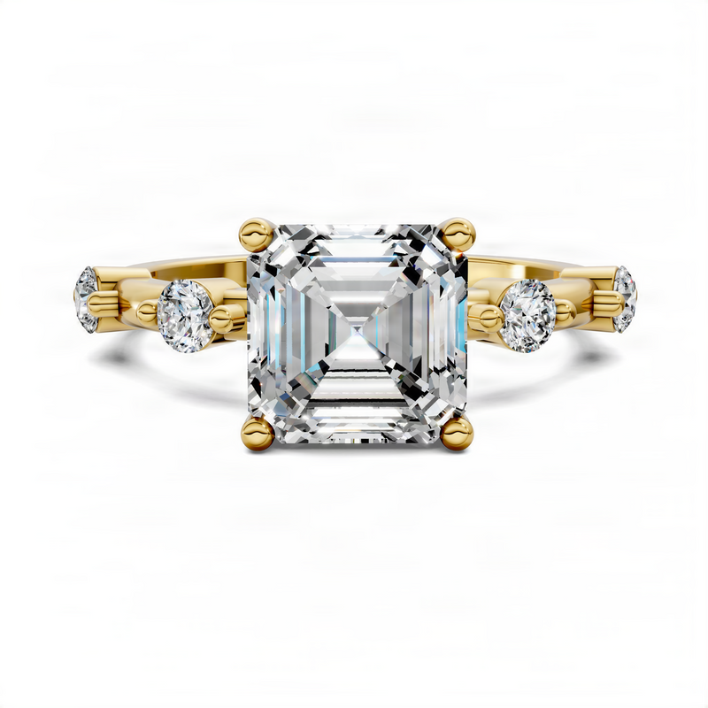 Opes Asscher Accent Ring