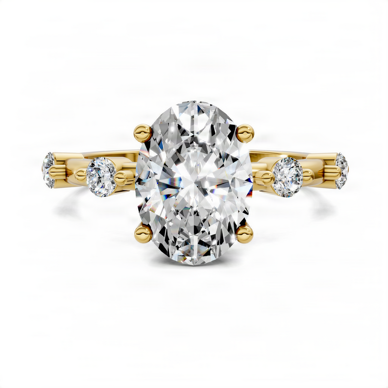 Opes Oval Accent Ring