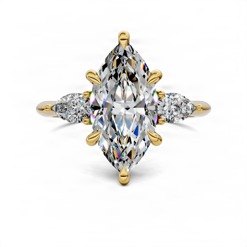 Opes Marquise Three Stone Ring