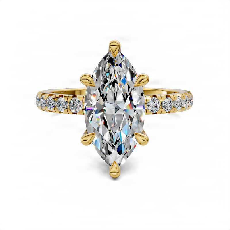 Opes Marquise Claw Accent Ring
