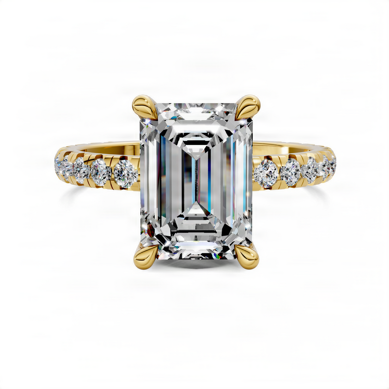 Opes Emerald Claw Accent Ring