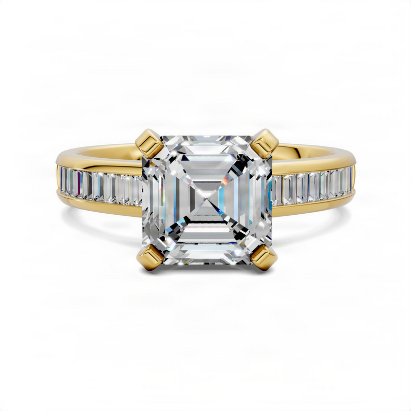 Opes Asscher Baguette Channel Ring