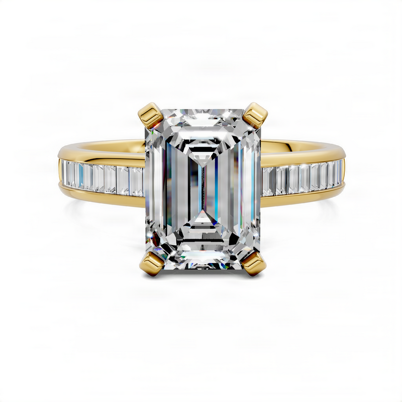 Opes Emerald Baguette Channel Ring