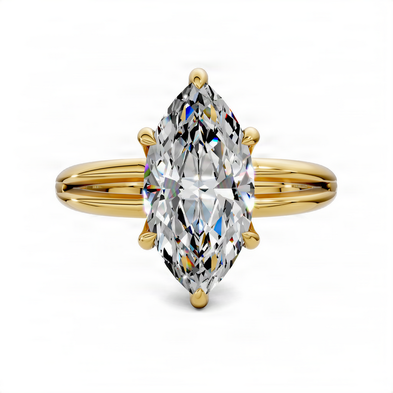 Opes Marquise Floating Split Band Ring