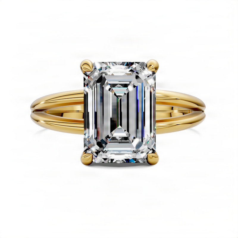 Opes Emerald Floating Split Band Ring