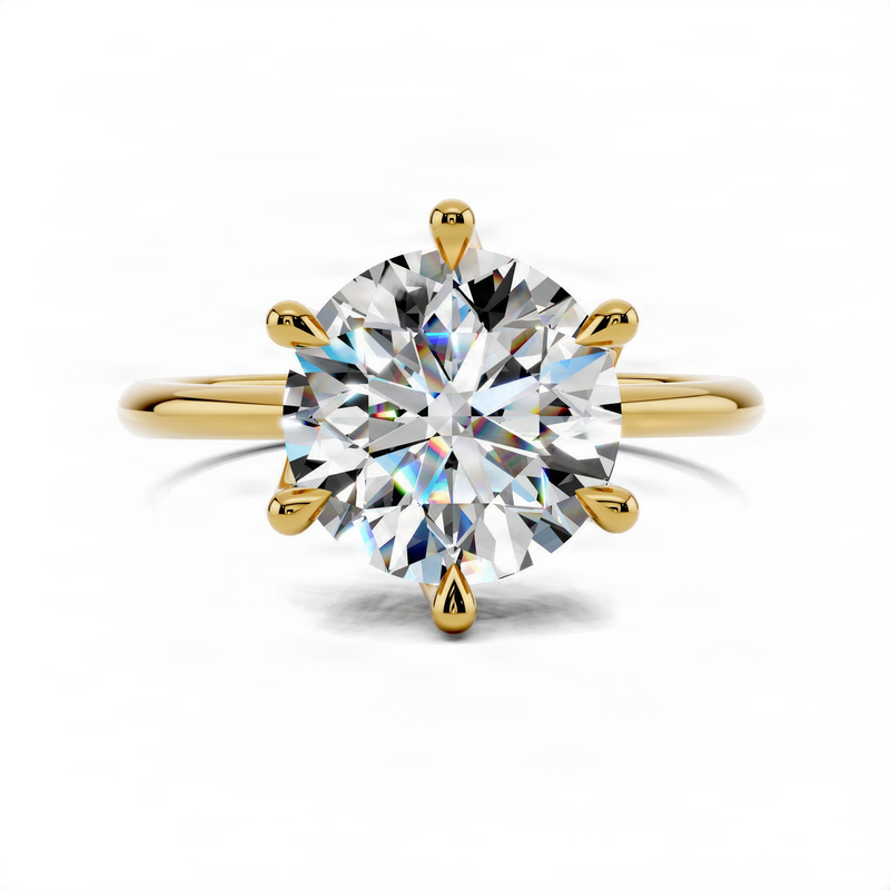 Opes Round Floral Basket Engagement Ring