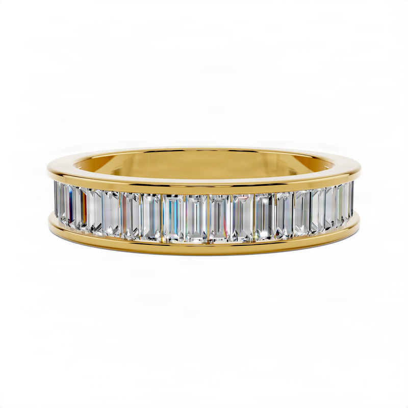 Opes Channel-Set Baguette Wedding Ring