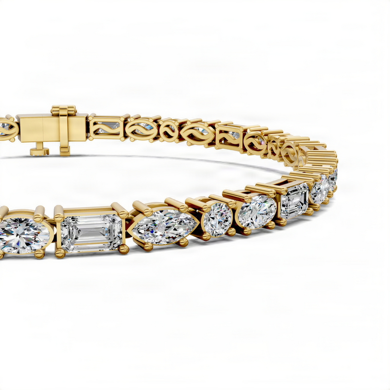 Opes MIX Shapes Tennis Bracelet (7.5 TCW)
