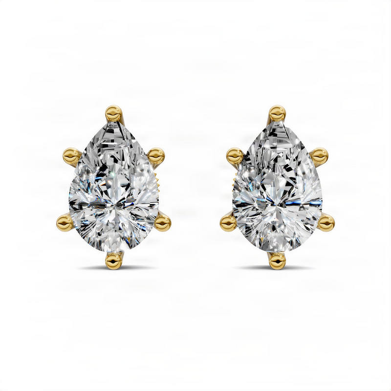 Opes Pear Cut Basket Studs