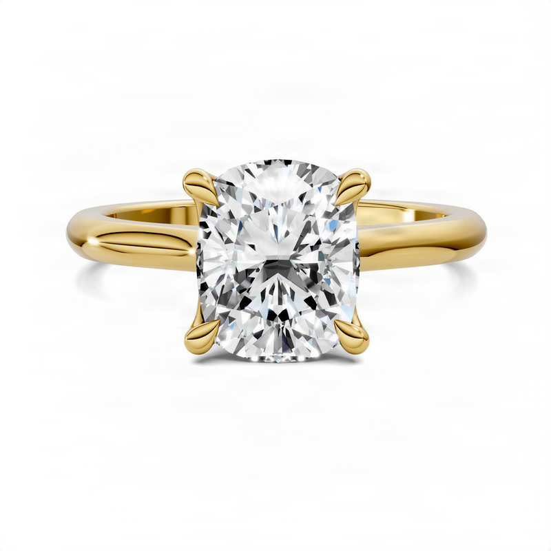 Opes Cushion Cathedral Solitaire Ring