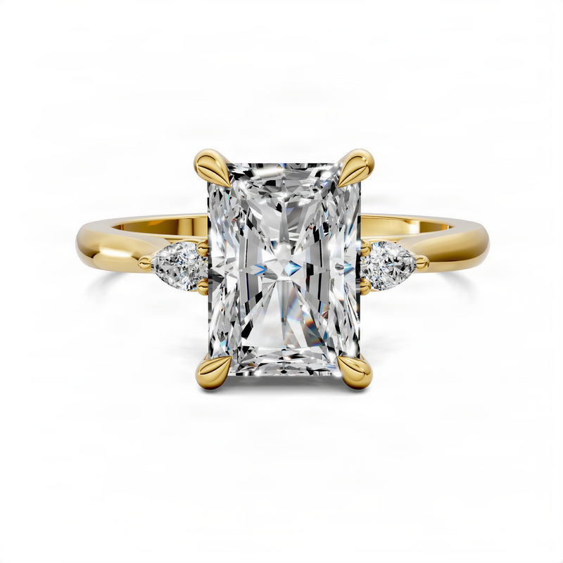 Opes Radiant Three Stone Classic Ring