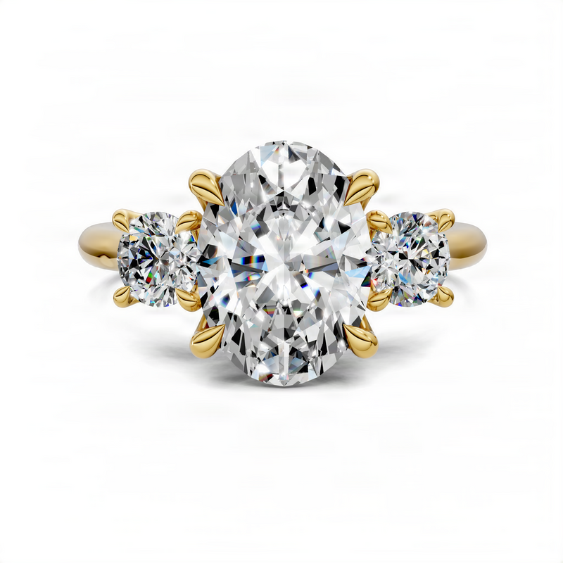 Opes Oval Three Stone Ring