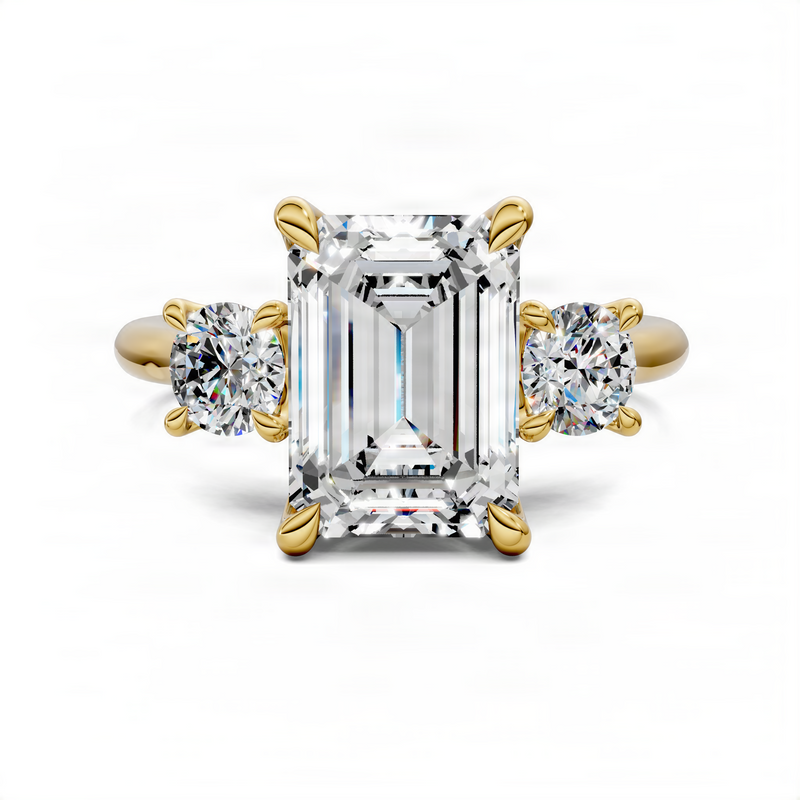 Opes Emerald Three Stone Ring