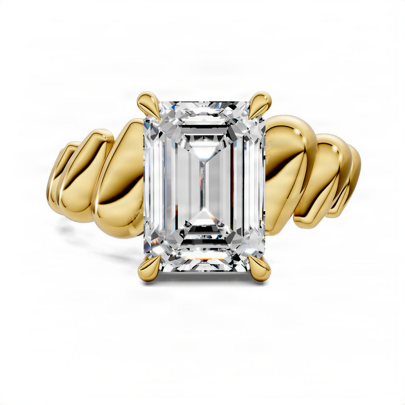 Opes Emerald Croissant Ring