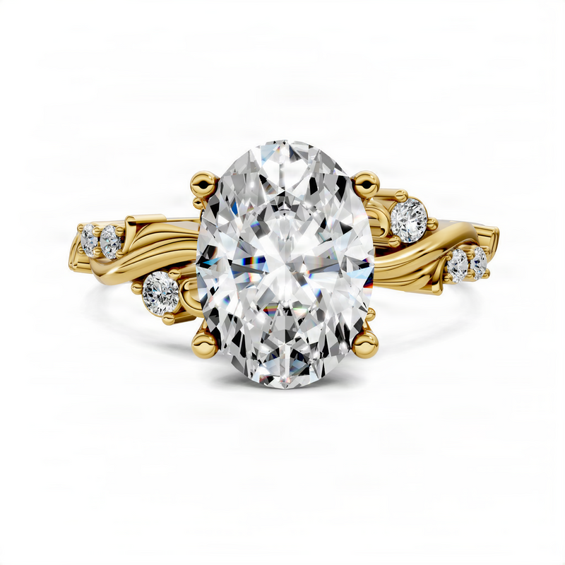 Opes Oval Scroll Ring