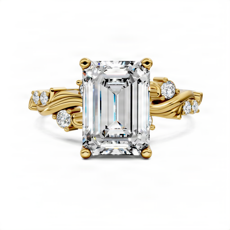 Opes Emerald Scroll Ring