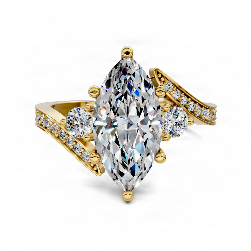 Opes Marquise Twisted Ring