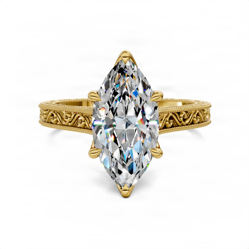 Opes Marquise Vintage Vine Ring
