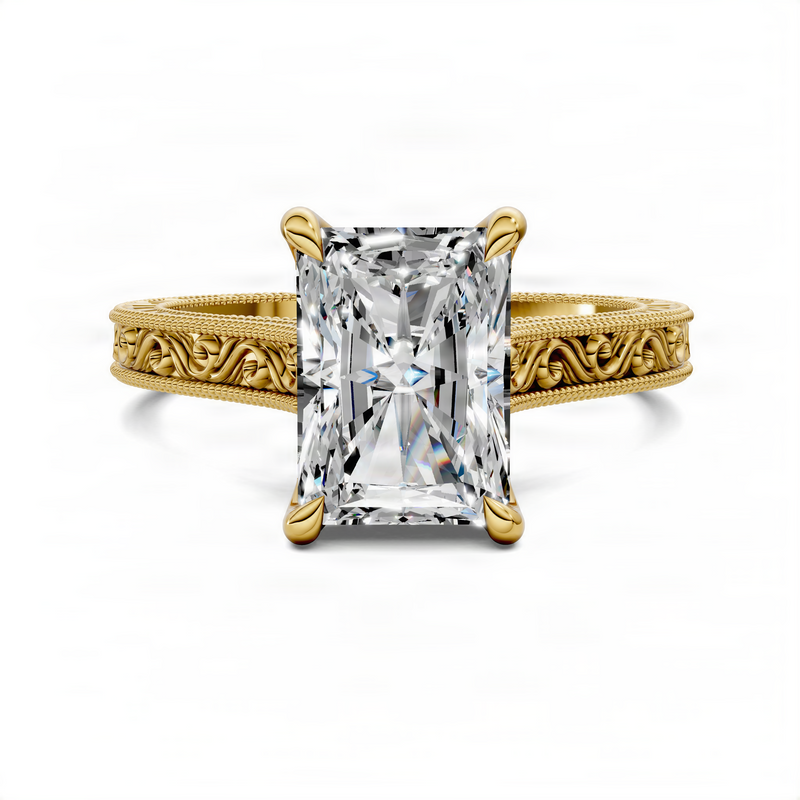 Opes Emerald Vintage Vine Ring