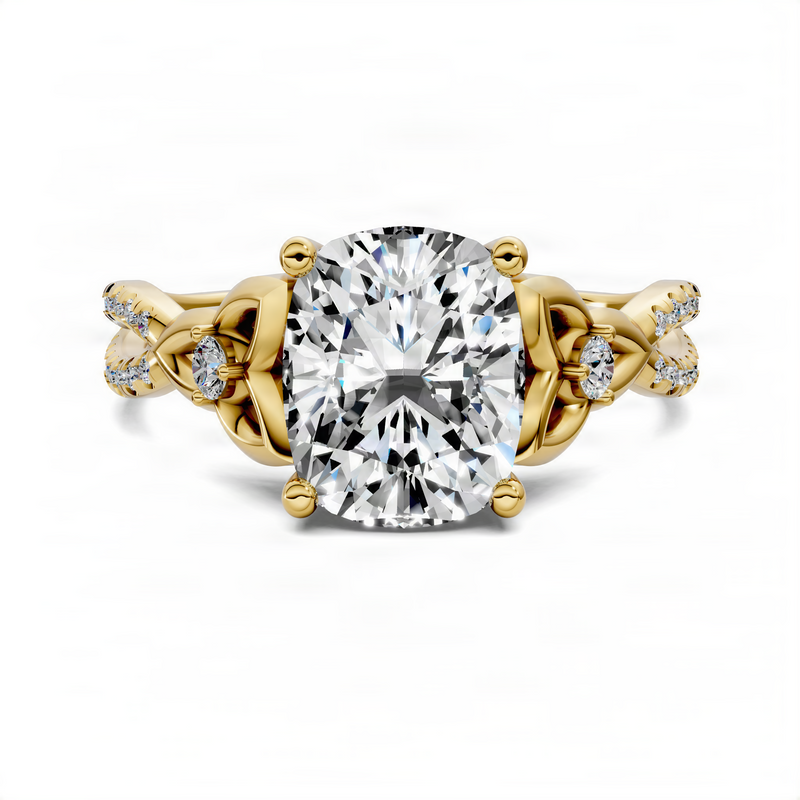 Opes Cushion Love Knot Ring