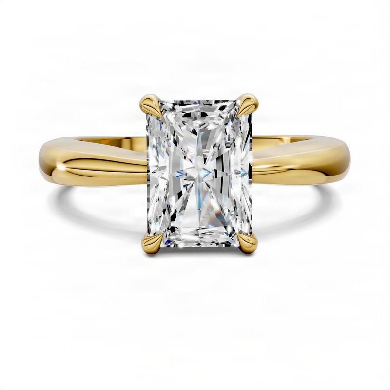 Opes Radiant Tapered Solitaire Ring