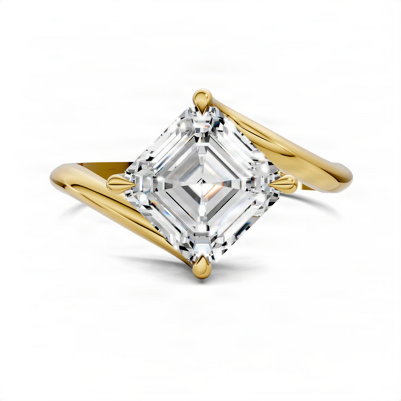 Opes Asscher Bypass Solitaire Ring