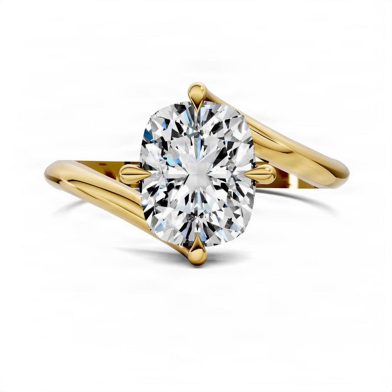 Opes Cushion Bypass Solitaire Ring