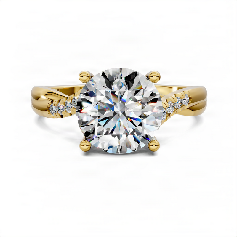 Opes Round Twisted Pavé Ring