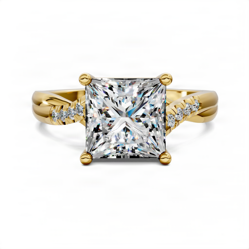Opes Princess Twisted Pavé Ring