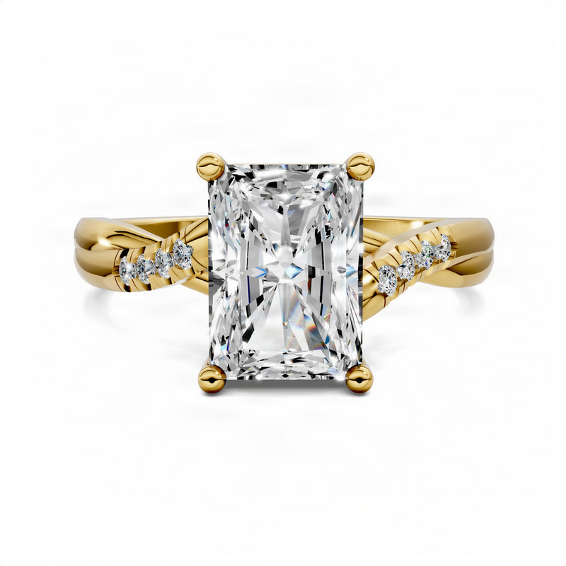Opes Radiant Twisted Pavé Ring