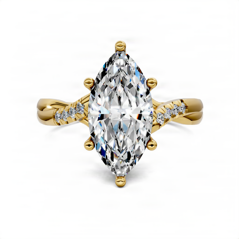 Opes Marquise Twisted Pavé Ring